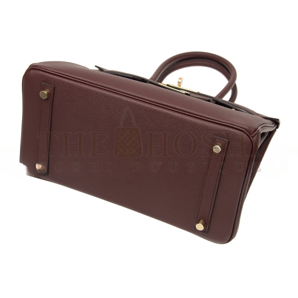 H**me5 BIRKIN 25 SWIFT LEATHER BORDEAUX GOLD BUCKLE H049362CK20 (25*20*13cm) Master Quality